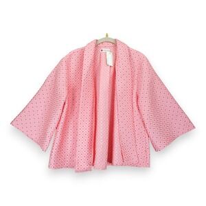 NWT Caryn Lawn Jackie Jacquard Jacket Coral Women's One Size Pink